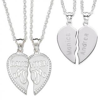 106 9824 sterling silver breakable mom and daughter engraveable