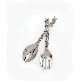 111 4147 star home designs salad servers with embossed vine and branch