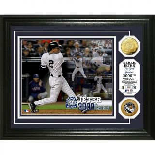 109 7905 derek jeter 3000th hit 24k gold plated coin photo mint by the
