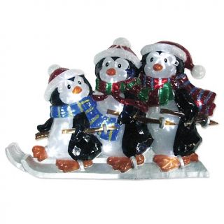 110 7131 winter lane icy pure white twinkling led penguin family lawn
