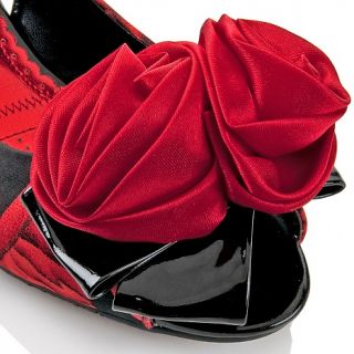 Renee Accent Satin Slingback Pumps with Rosettes