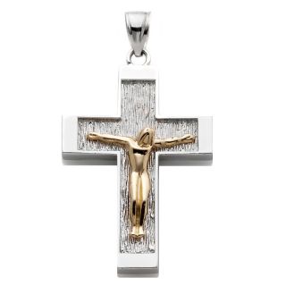  silver and 10k 2 tone crucifix cross pendant rating 1 $ 119 95 s