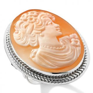 115 542 italy cameo by m m scognamiglio 30mm cornelian sterling silver