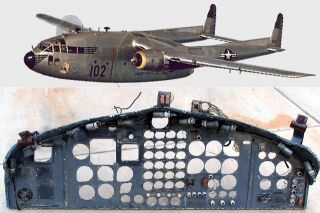 This instrument panel from the C 119 Flying Boxcar is an excellent