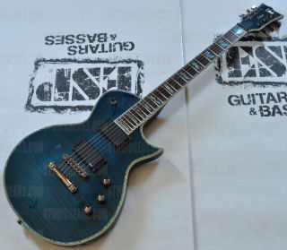 ESP LTD Deluxe EC 1000 STB See Thru Blue Electric Guitar