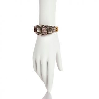 Heidi Daus Tastefully Tiered Hinged Cuff Bracelet