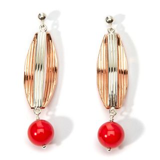 Jewelry Earrings Drop Jay King Red Sea Bamboo Coral Drop