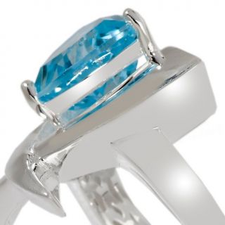 Silver Destinations Coronation Collection 5.6ct Sky Blue Topaz Ring