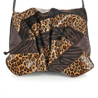 Chi by Falchi Scrunch Style Leather Medium Hobo Bag
