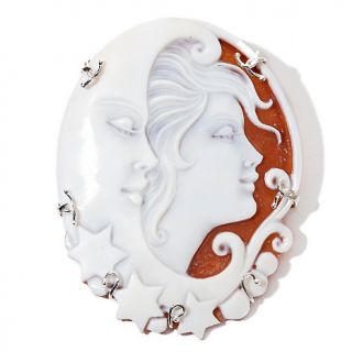 149 115 italy cameo by m m scognamiglio 60mm sardonyx lady and moon
