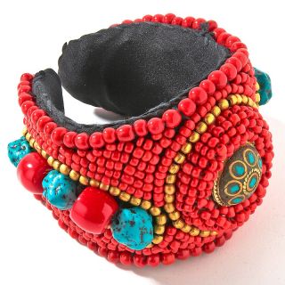 115 139 bajalia bajalia tibetan style swirl motif 7 cuff bracelet