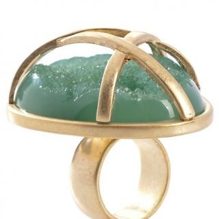 GLAMOUR Jewelry Simulated Drusy Globetrotter Cage Ring