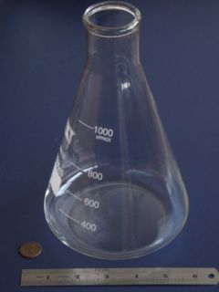 New Erlenmeyer Flask 1000ml Pyrex Lab Glassware Conical