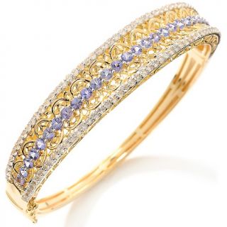 Victoria Wieck Victoria Wieck 4.72ct Tanzanite and White Zircon Bangle