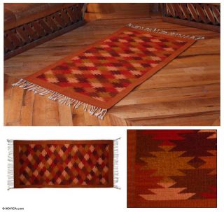  Mexico Hand Woven Zapotec Wool Area Rug 2x2 5 Novica Fair Trade