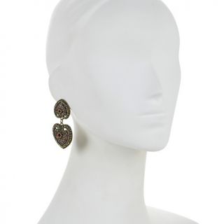 Heidi Daus Distinguished Opulence Crystal Accented Drop Earrings at