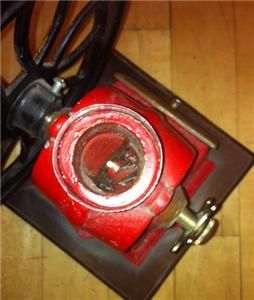 Vintage Elma Red Cast Iron Wheel Crank Coffee Grinder
