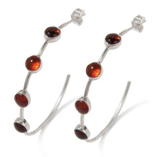 136 170 age of amber age of amber round cognac station hoop earrings