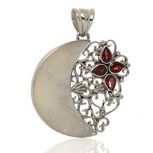 himalayan gems 1ct garnet and mother of pearl moon p $ 139 90 $ 199 90
