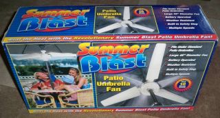  Blast 48 Patio Umbrella Fan Battery Operated Easy Assembly