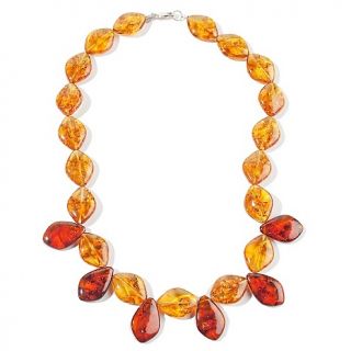 136 059 age of amber age of amber 2 tone amber petal 18 necklace