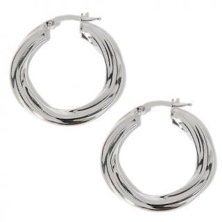 145 549 la dea bendata twisted hoop sterling silver earrings note