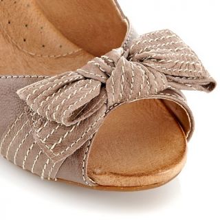 Shoes Sandals Wedges Naya Gaida Leather Peep Toe Slingback Pump
