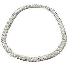  silver diamond accent scalloped link necklace $ 139 98 $ 299 90