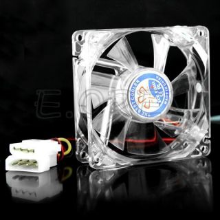 80mm PC CPU Heatsink Cooler Cooling Fan with Blue LED