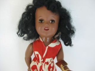 Vintage 16 Hawaii Doll By Elsie Denney Hard Plastic W/ Teeth
