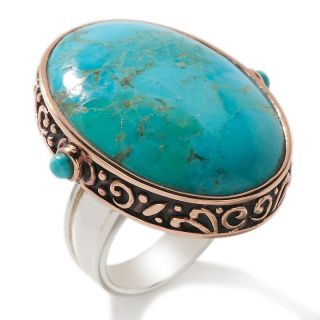 Studio Barse Kingman Turquoise Copper and Sterling Silver Ring