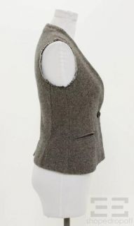 Etoile Isabel Marant Grey & Black Tweed Wool Vest Size 1 NEW