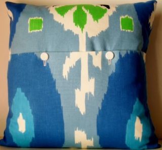 Designers Guild Espanola Way Cobalt Miami Ikat Cushion Pillow Cover