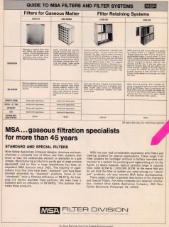 MSA Mine Safety Appliances Asbestos Esparto Filters Ad