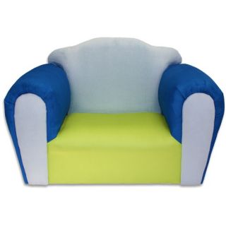 Fantasy Furniture Kids Bubble Rocking Microsuede Chair in Blue Green