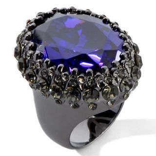 165 153 akkad violet fantasy tanzanite color cz and black diamond