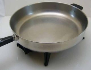 VTG STAINLESS 12 ELECTRIC SKILLET FARBERWARE FRY PAN MODEL 310 A