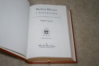  Hoover A Biography Eugene Lyons Leather Library Presidents