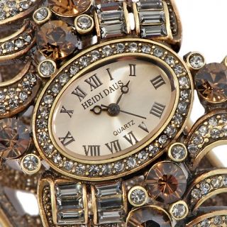 Heidi Daus Object DArt Crystal Accented Bangle Watch