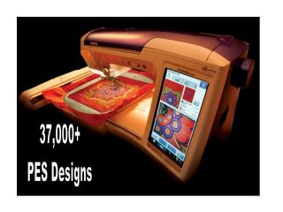 37 000 PES Brother Machine Embroidery Design Library Disc