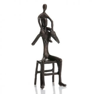 149 340 richard mishaan handcrafted sculpture father and child sitting