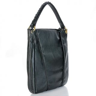 Christopher Kon Atelier Leather Cab Hobo with Zip Pockets and Braided