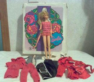Barbie 1968 Brass Blonde Twist n Turn 1160 original Swimsuit