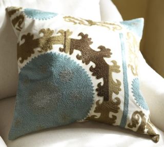  BARN SUZANI EMBROIDERED 26 EURO PILLOW COVER, COOL, BACKORDERED AT PB
