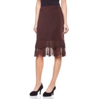 151 706 slinky brand short skirt with chiffon ruffle hem note customer
