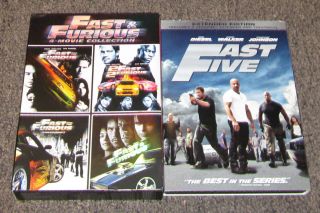 Fast and Furious 5 Movie Collection DVD Set 1 2 3 4 5