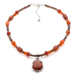  amber mixed stone 17 necklace with oval drop rating 1 $ 159 90 free