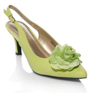 155 027 andiamo andiamo slingback low heel pump with rosette rating 18