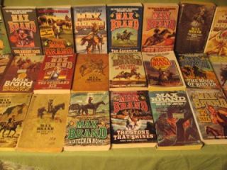 YOU ARE BIDDING ON 38 MAX BRAND PAPERBACK BOOKS. THE BOOKS ARE IN