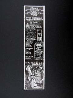 Evan Williams Kentucky Bourbon Whiskey 1983 Print Ad Advertisement